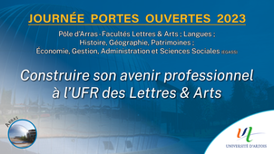 JPO 2023 - Construire son avenir professionnel à l'UFR Lettres et Arts