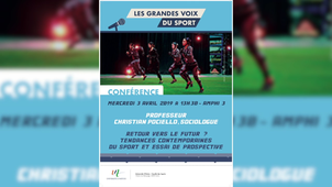 Conférence: Tendances contemporaines du sport et essai de propective - Professeur Christian Pociello, sociologue