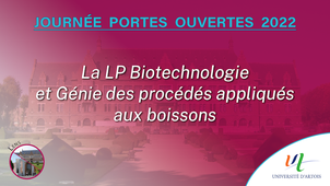 JPO 2022 - La LP Biotechnologie et Génie des procédés appliqués aux boissons