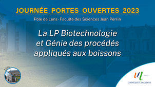 JPO 2023 - La LP Biotechnologie et Génie des procédés appliqués aux boissons
