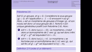 B. Calmès - L2 Math - Arithmétique - Cours 6