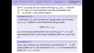 B. Calmès - L3 Math - Corps et théorie de Galois - Cours 12
