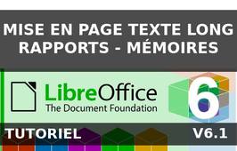 Mise en page d'un rapport ou d'un mémoire avec LibreOffice Writer 6.2