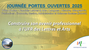 JPO 2025 - Construire son avenir professionnel à l'UFR des Lettres et Arts