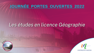 JPO 2022 - Les études en licence Géographie