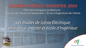 JPO 2024 - Les études de Génie Electrique en licence, master et Ecole d'Ingénieurs