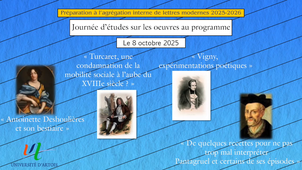 Journée de présentation des oeuvres au programme - Agrégation Lettres modernes 2025/2026