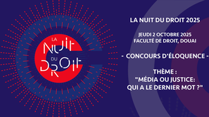 Nuit du Droit 2025 - Concours d'éloquence - Faculté de droit de Douai