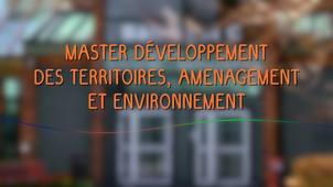 Le master Géographie Economie, spécialité Développement des territoires, aménagement et environnement (DTAE)