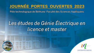 JPO 2023 - Les études de Génie Electrique en licence et master