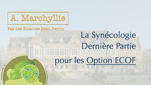 A. Marchyllie - Cours ECOF - La Synécologie - Dernière partie
