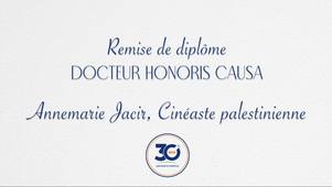 Honoris Causa - Annemarie Jacir