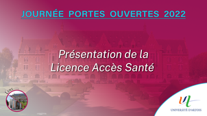 JPO 2022 - Présentation de la licence Accès Santé