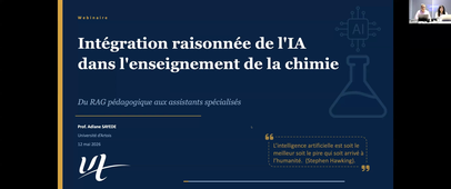 Webinaire 4 - Intégration raisonnée de l’IA dans l’enseignement de la chimie