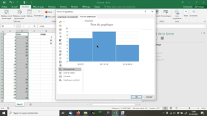 Utilitaire d'analyse Excel : Création d'histogramme