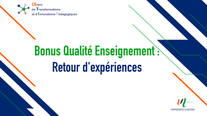 Bonus Qualité Enseignement : Retour d'expériences