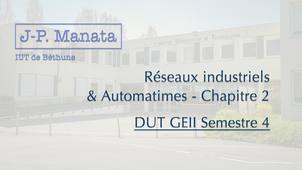 J-P. Manata - DUT GEII - Réseaux industriels et Automatismes - Chapitre 2
