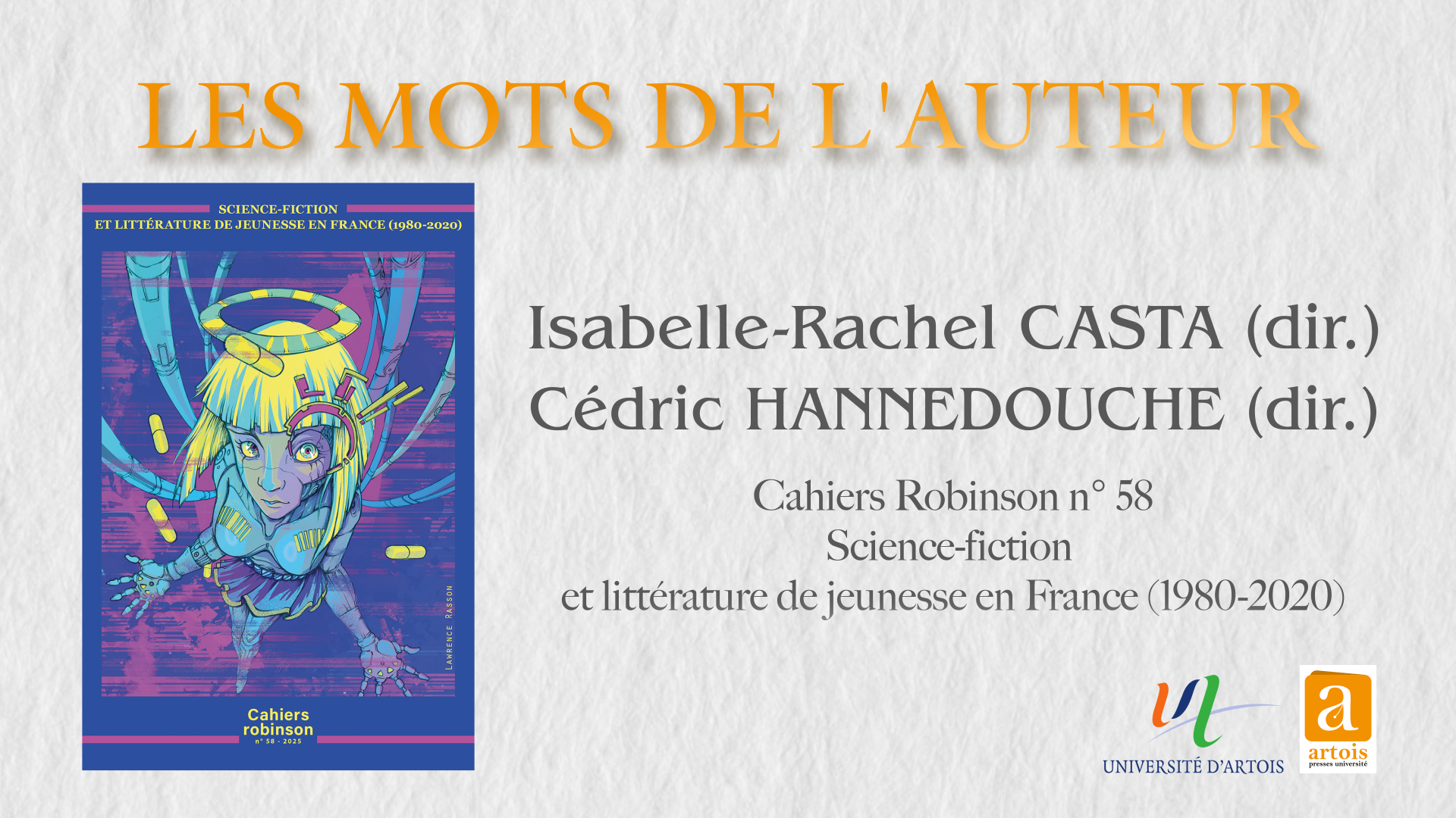 Les mots de l'auteur